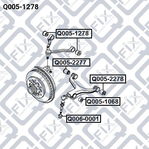 Silent block front upper arm Q-fix Q005-1278