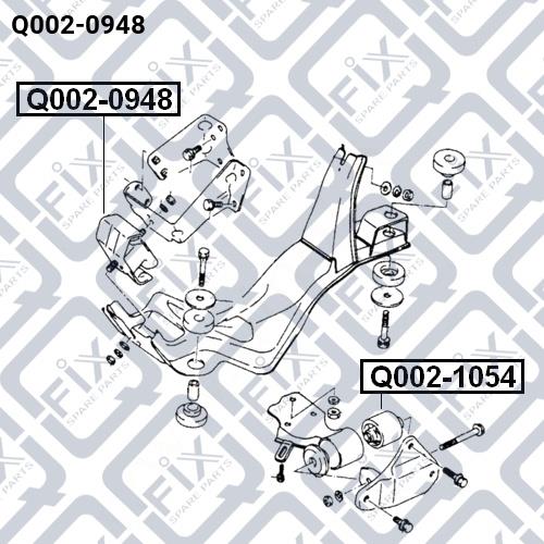 Q-fix Q002-0948 Engine mount, front Q0020948