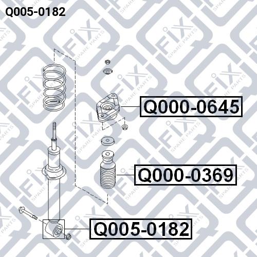 Q-fix Q005-0182 Silent block rear shock absorber Q0050182