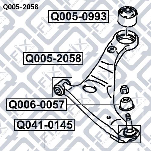 Silent block front lower arm front Q-fix Q005-2058