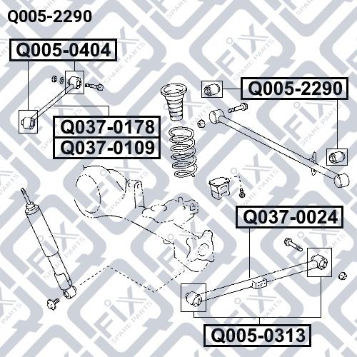 Silent block rear wishbone Q-fix Q005-2290