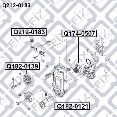 Crankshaft position sensor Q-fix Q212-0183