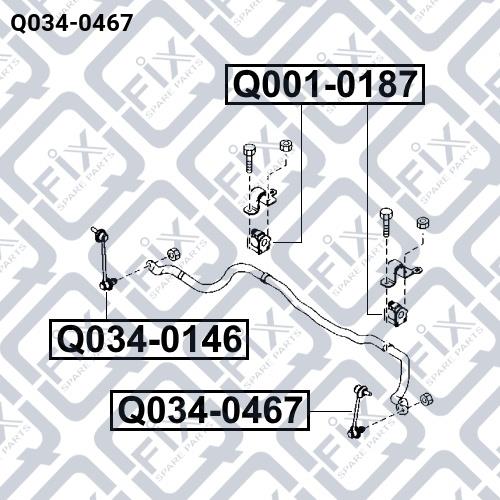 Q-fix Q034-0467 Front Left stabilizer bar Q0340467