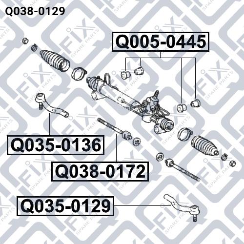 Q-fix Q038-0129 Inner Tie Rod Q0380129