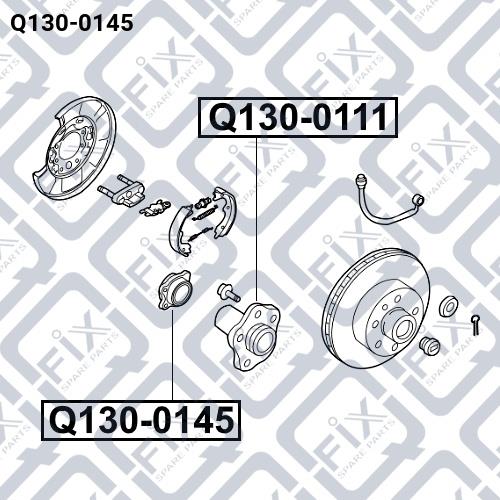 Q-fix Q130-0145 Rear wheel hub bearing Q1300145