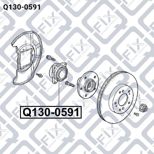 Q-fix Q130-0591 Front wheel bearing Q1300591