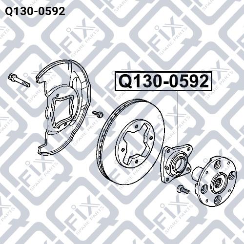 Q-fix Q130-0592 Front wheel bearing Q1300592