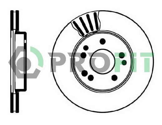 Profit 5010-0181 Front brake disc ventilated 50100181