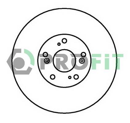 Profit 5010-1424 Front brake disc ventilated 50101424