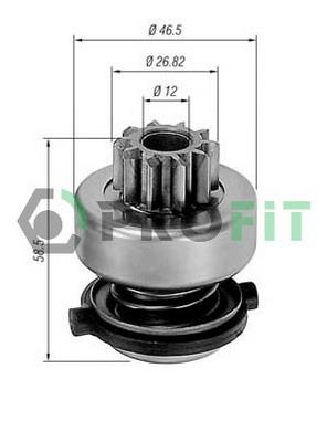 Profit 1910-8028 Freewheel Gear, starter 19108028