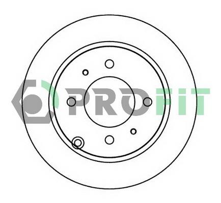 Profit 5010-1448 Rear brake disc, non-ventilated 50101448