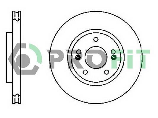 Profit 5010-1292 Front brake disc ventilated 50101292