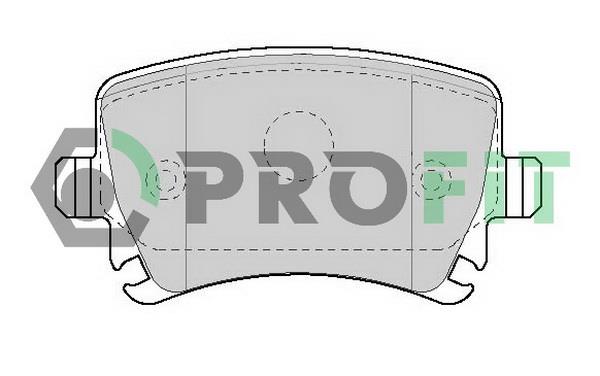 Profit 5000-1636 Rear disc brake pads, set 50001636