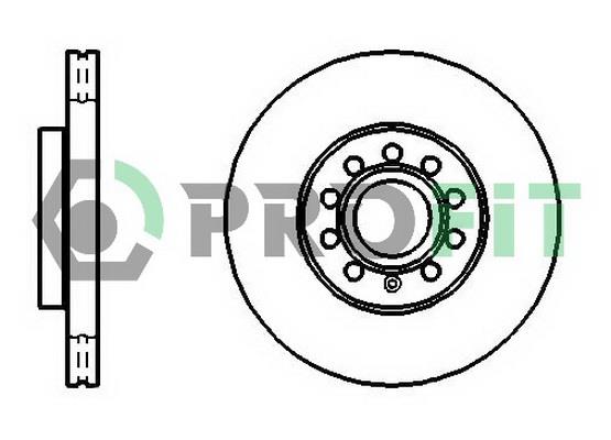 Profit 5010-1218 Front brake disc ventilated 50101218