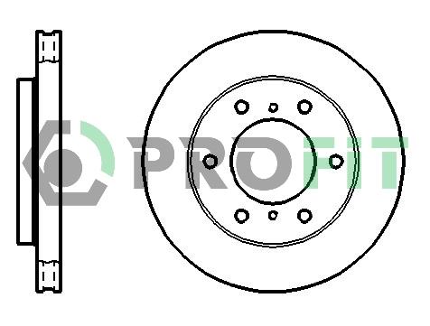 Profit 5010-1384 Front brake disc ventilated 50101384