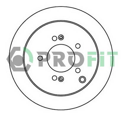Profit 5010-1493 Rear brake disc, non-ventilated 50101493