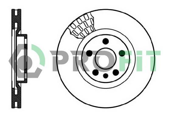 Profit 5010-0760 Front brake disc ventilated 50100760