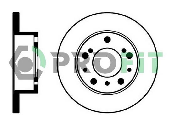 Profit 5010-0063 Unventilated front brake disc 50100063