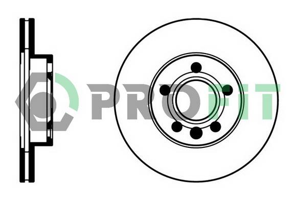 Profit 5010-1010 Front brake disc ventilated 50101010