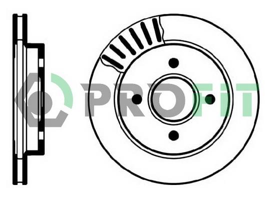 Profit 5010-0479 Rear ventilated brake disc 50100479