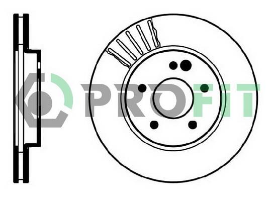 Profit 5010-0817 Front brake disc ventilated 50100817