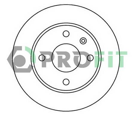 Profit 5010-0183 Front brake disc ventilated 50100183