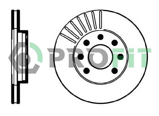Profit 5010-0151 Front brake disc ventilated 50100151