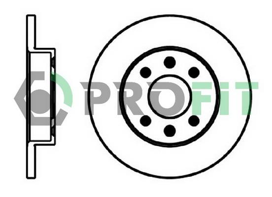 Profit 5010-0055 Unventilated front brake disc 50100055
