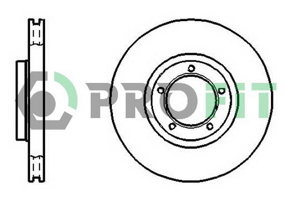 Profit 5010-0848 Front brake disc ventilated 50100848