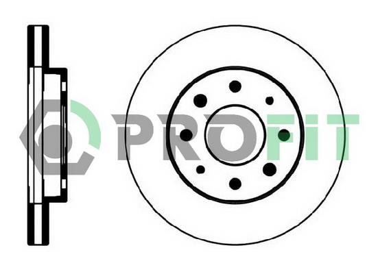 Profit 5010-0885 Front brake disc ventilated 50100885