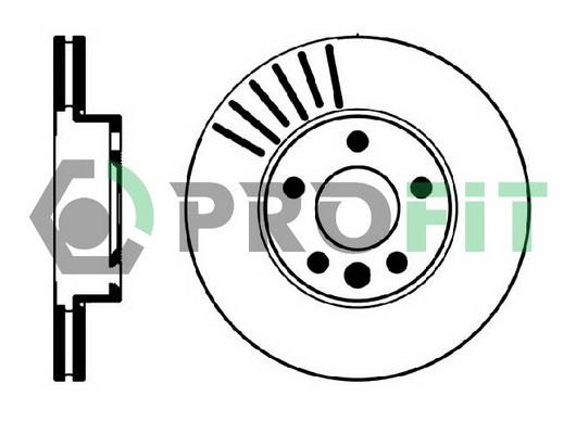 Profit 5010-0846 Front brake disc ventilated 50100846