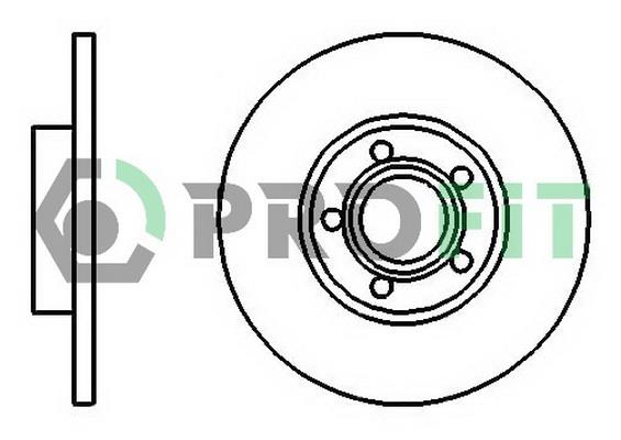 Profit 5010-0324 Unventilated front brake disc 50100324