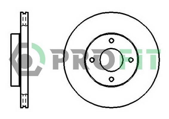 Profit 5010-0959 Front brake disc ventilated 50100959