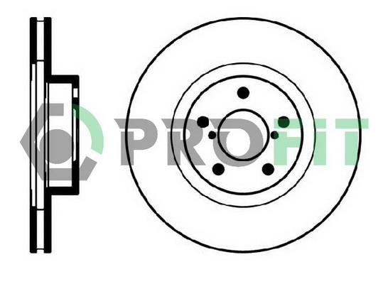 Profit 5010-0679 Front brake disc ventilated 50100679