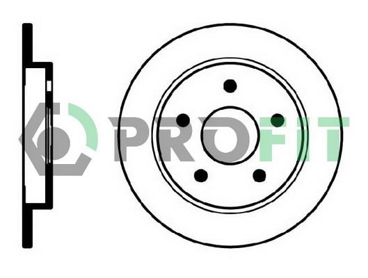 Profit 5010-0232 Rear brake disc, non-ventilated 50100232