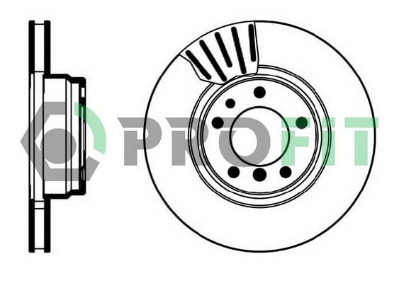 Profit 5010-0624 Front brake disc ventilated 50100624