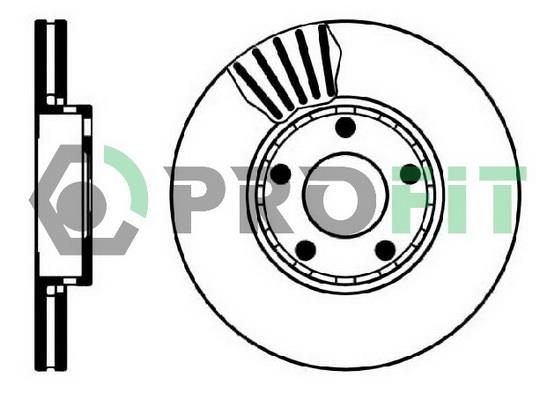 Profit 5010-0320 Front brake disc ventilated 50100320