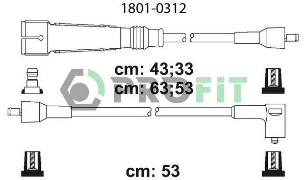 Profit 1801-0312 Ignition cable kit 18010312