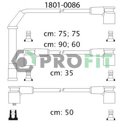 Profit 1801-0086 Ignition cable kit 18010086