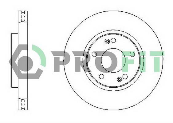 Profit 5010-1300 Front brake disc ventilated 50101300