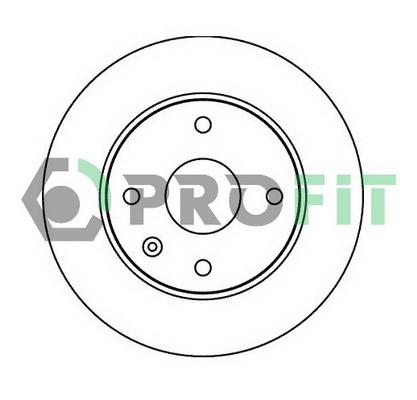 Profit 5010-1257 Front brake disc ventilated 50101257