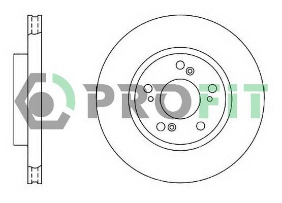 Profit 5010-1496 Front brake disc ventilated 50101496