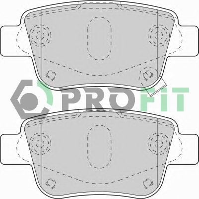 Profit 5000-1649 Rear disc brake pads, set 50001649