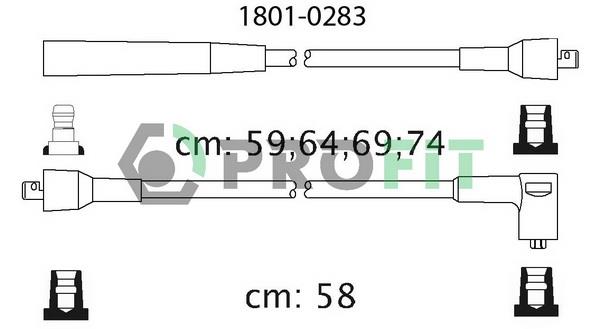 Profit 1801-0283 Ignition cable kit 18010283