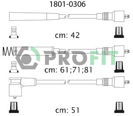 Profit 1801-0306 Ignition cable kit 18010306
