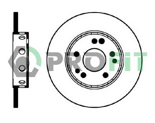 Profit 5010-0124 Unventilated front brake disc 50100124