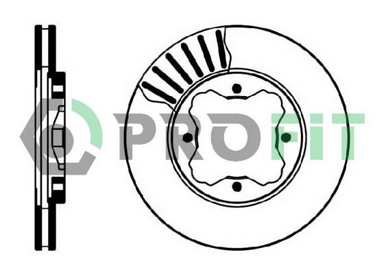 Profit 5010-0450 Front brake disc ventilated 50100450