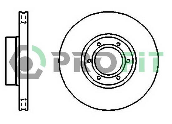 Profit 5010-1067 Front brake disc ventilated 50101067