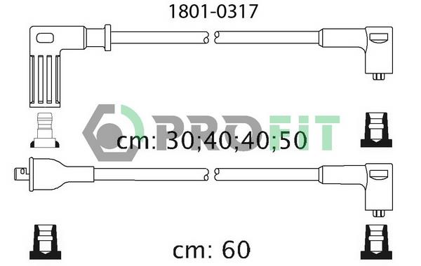 Profit 1801-0317 Ignition cable kit 18010317