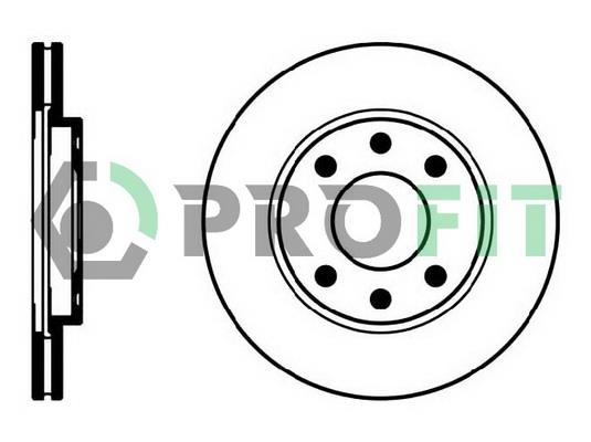 Profit 5010-0214 Front brake disc ventilated 50100214